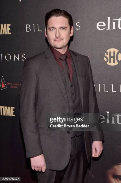 Toby Leonard Moore attends the Showtime and Elit Vodka hosted BILLIONS Season 2 premiere and party, held at Ciprianis in New York City on February...