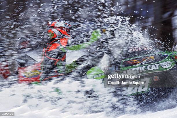 Tucker Hibbert races in the Snowcross X Event during the ESPN Winter X Games in Mt. Snow, Vermont.Mandatory Credit: Jamie Squire /Allsport