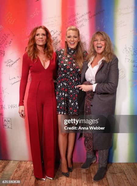 Robyn Lively, Blaike Lively and Elaine Lively attend the L'Oreal Paris Paints + Colorista launch event at West Edge on February 13, 2017 in New York...