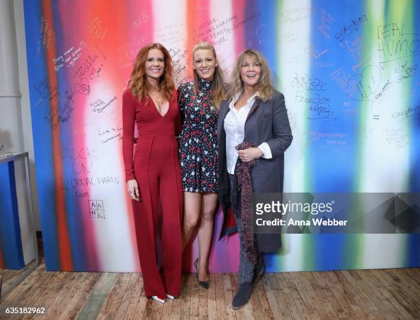 Robyn Lively, Blaike Lively and Elaine Lively attend the L'Oreal Paris Paints + Colorista launch event at West Edge on February 13, 2017 in New York...