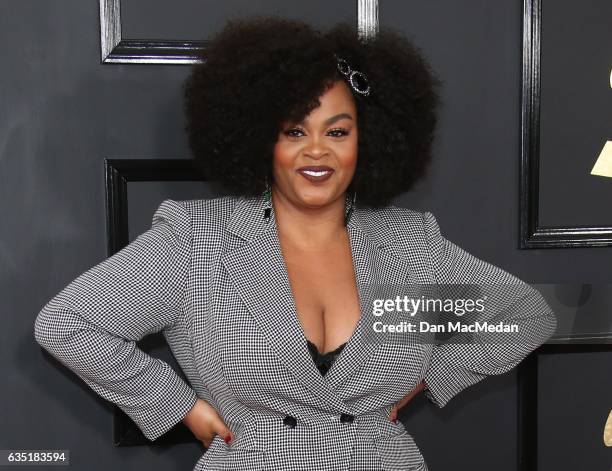 Singer Jill Scott arrives at The 59th GRAMMY Awards at Staples Center on February 12, 2017 in Los Angeles, California.