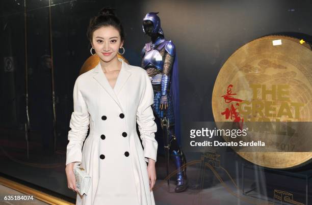 Actress Tian Jing, wearing Dior, attends Saks Fifth Avenue presentation of The Great Wall at Saks Fifth Avenue Beverly Hills on February 13, 2017 in...