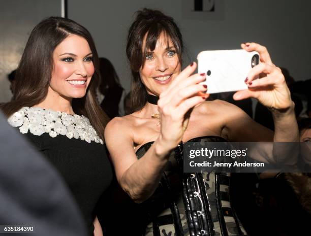 Kimberly Guilfoyle and Carol Alt attend Zang Toi during New York Fashion Week at Pier 59 on February 13, 2017 in New York City.