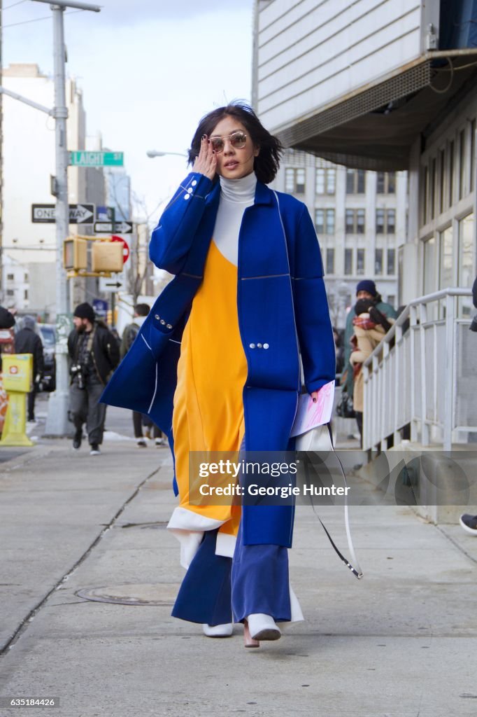 Street Style - New York Fashion Week February 2017 - Day 5