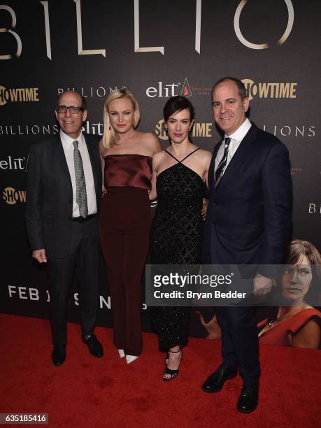 Showtime Networks Chairman Matthew C. Blank, Malin Akerman, Maggie Siff, and Showtime Networks President and CEO David Nevins attend the Showtime and...