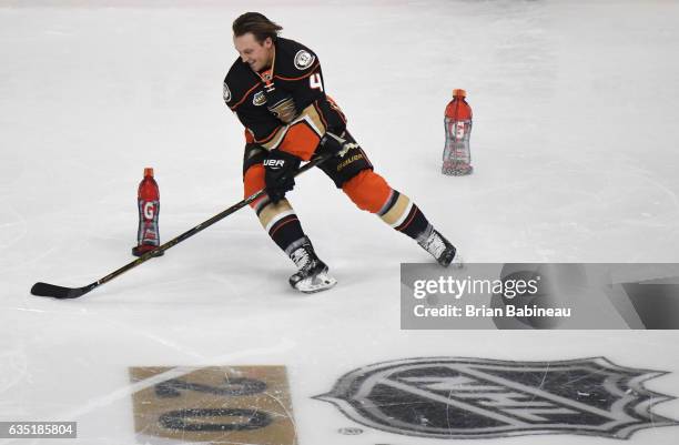 Cam Fowler of the Anaheim Ducks skates during the Gatorade Skills Challenge Relay as part of the 2017 Coors Light NHL All-Star Skills Competition at...