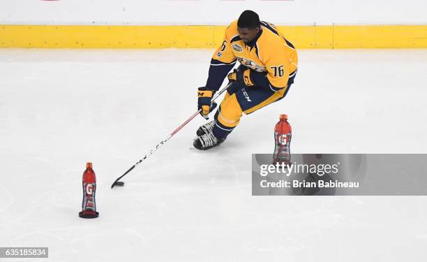 Subban of the Nashville Predators skates during the Gatorade Skills Challenge Relay as part of the 2017 Coors Light NHL All-Star Skills Competition...