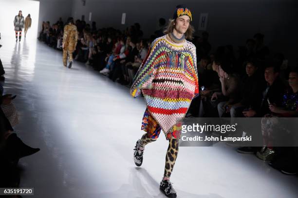 Models walk the runway at the Libertine fashion show during February 2017 New York Fashion Week: The Shows at Gallery 3, Skylight Clarkson Sq on...