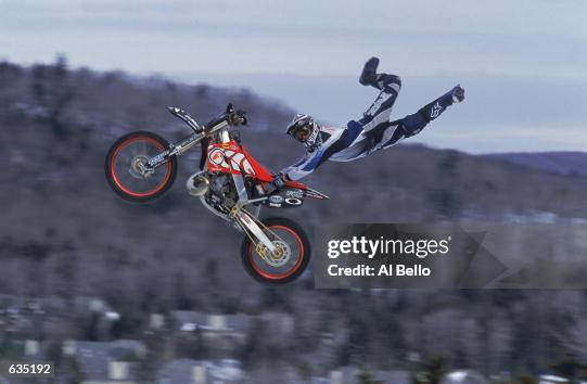 Kris Roux Kris Rourke jumps in the Moto X Practice and Finals Event during the ...