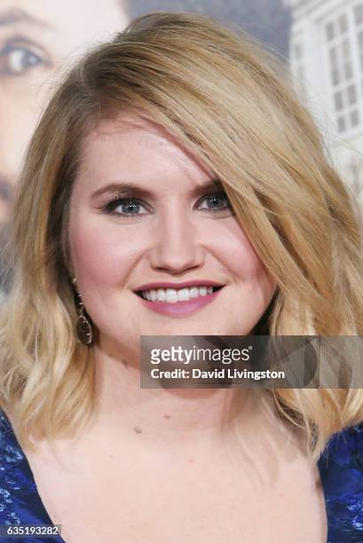Comedian Jillian Bell attends the premiere of Warner Bros. Pictures' 'Fist Fight' at Regency Village Theatre on February 13, 2017 in Westwood,...