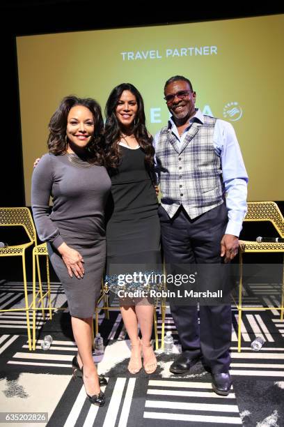 Actors Lynn Whitfield, Merle Dandridge and Keith David attend 5th Annual aTVfest on February 4, 2017 in Atlanta, Georgia.