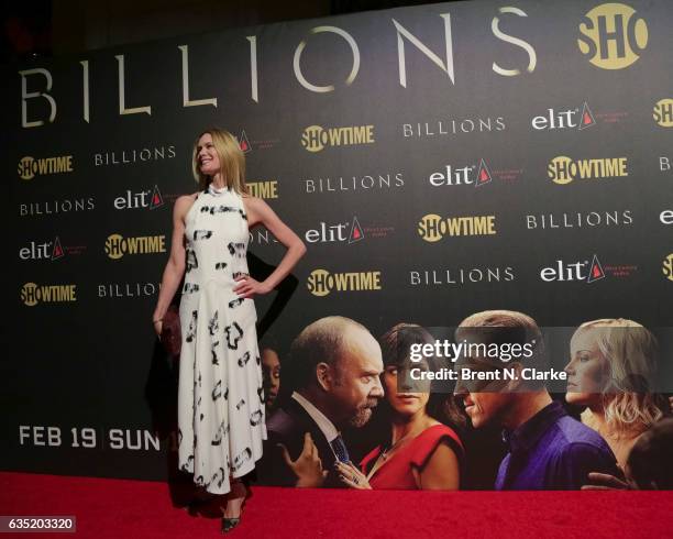 Actress Stephanie March attends Showtime's "Billions" Season 2 premiere held at Cipriani 25 Broadway on February 13, 2017 in New York City.