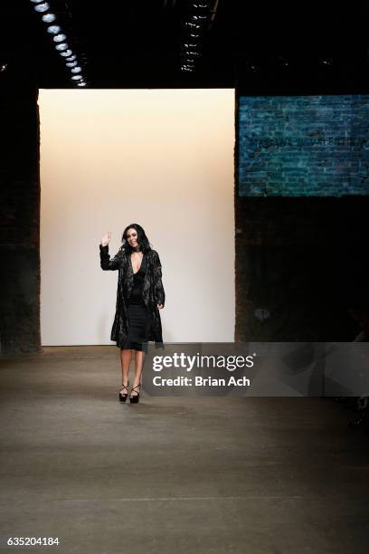 Designer Mariana Lira of Mariana Valentina walks the runway during Nolcha Shows Runway New York Fashion Week Fall Winter 2017 Mariana Valentina at...