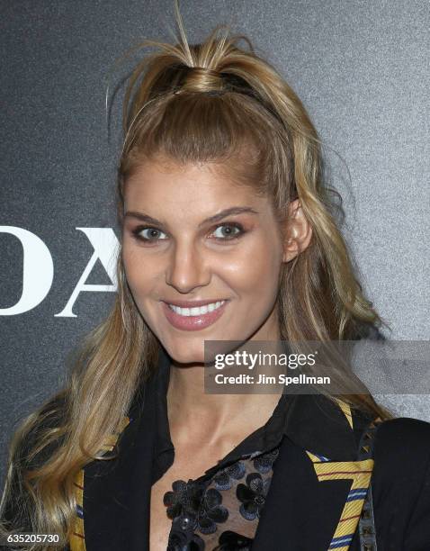 Model Ashley Haas attends the screening of "A Cure for Wellness" hosted by 20th Century Fox and Prada at Landmark's Sunshine Cinema on February 13,...