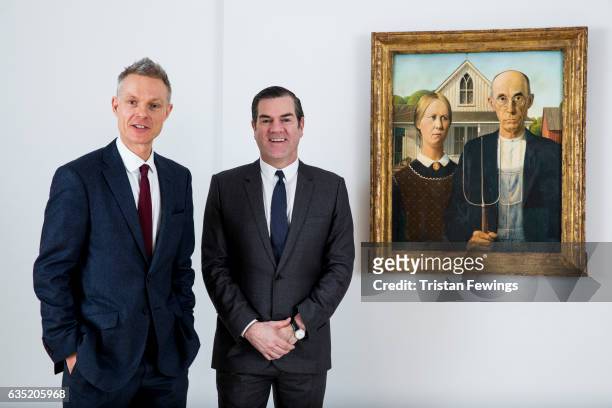 Tim Marlow, Artistic Director at the Royal Academy of Arts and James Rondeau, Director of the Art Institute of Chicago stand next to the iconic...