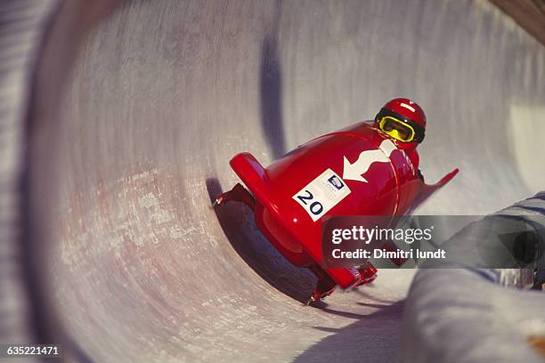 Prince Albert of Monaco competes in the bobsled event at the 1994 Winter Olympics.