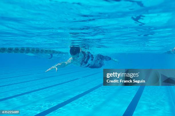 Russian swimmer Aleksandr Popov during a freestyle event. | Location: Canet, France.