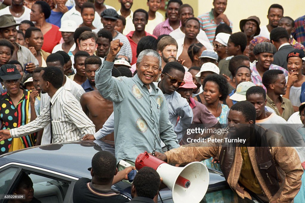 Nelson Mandela Campaigning for President