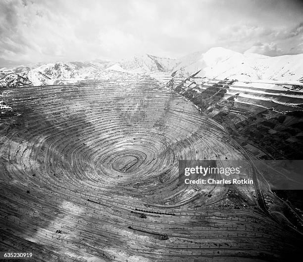 The Bingham Canyon Open Pit Copper Mine near Salt Lake City, UT. World's largest open pit mine. At time of photography, measured three miles across...