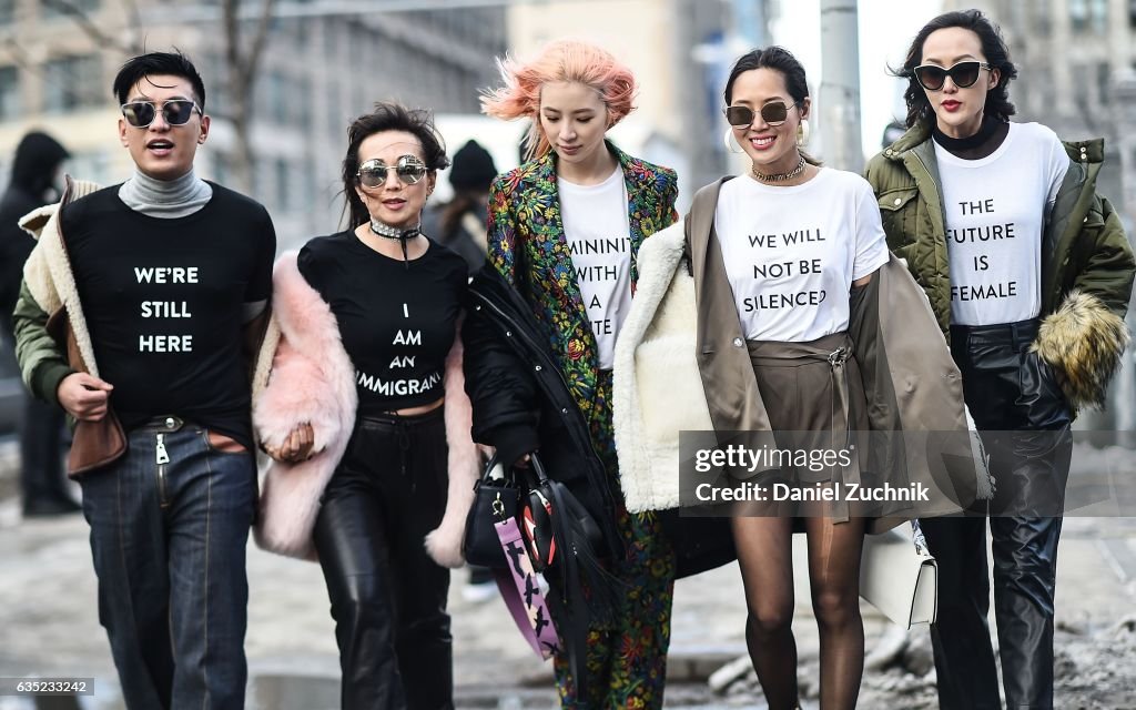 Street Style - New York Fashion Week February 2017 - Day 5