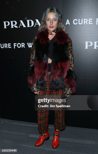 Chloe Norgaard attends the screening of "A Cure for Wellness" hosted by 20th Century Fox and Prada at Landmark's Sunshine Cinema on February 13, 2017...