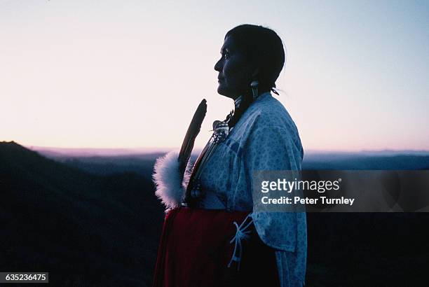 Andalia Davis, a Jicarilla Apache on the Jicarilla Apache Indian Reservation in New Mexico.