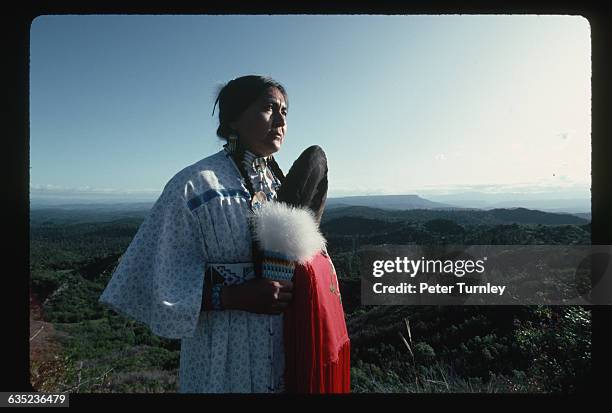 Andalia Davis, a Jicarilla Apache on the Jicarilla Apache Indian Reservation in New Mexico.