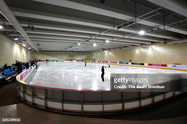 General view of Gangneung Ice Arena sub rink ahead of the ISU Four Continents Figure Skating Championships at Gangneung Ice Arena on February 14,...