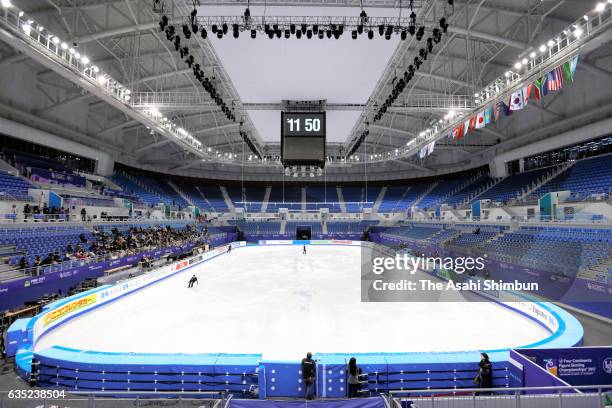 General view of Gangneung Ice Arena ahead of the ISU Four Continents Figure Skating Championships at Gangneung Ice Arena on February 14, 2017 in...