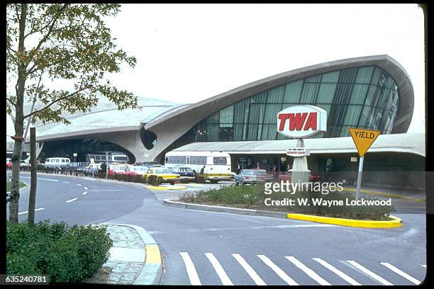 The TWA terminal at Kennedy Airport. New York, New York, 1967. | Location: TWA Terminal, John F. Kennedy International Airport, New York, New York,...
