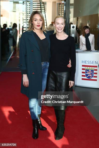 Alwara Hoefels and Feo Aladag attend the Hessian Reception during the 67th Berlinale International Film Festival Berlin at on February 14, 2017 in...