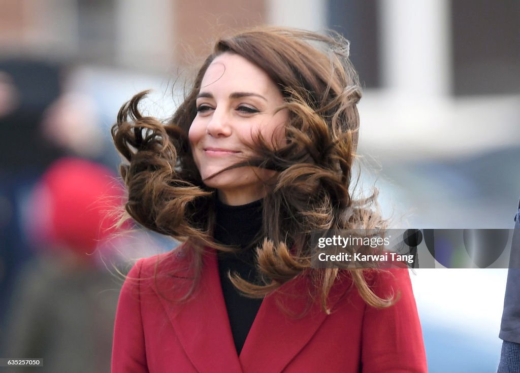 The Duchess Of Cambridge Visits The RAF Air Cadets At RAF Wittering