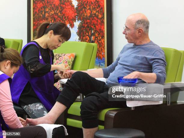 David Geffen is seen on February 13, 2017 in Los Angeles, California.