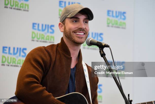Musician Nick Fradiani performs live during "The Elvis Duran Z100 Morning Show" at Elvis Duran Offices on February 14, 2017 in New York City.