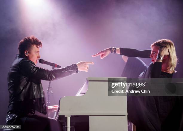 Singers Shawn Hook and Josh Ramsay perform on stage at Abbotsford Centre on February 13, 2017 in Abbotsford, Canada.