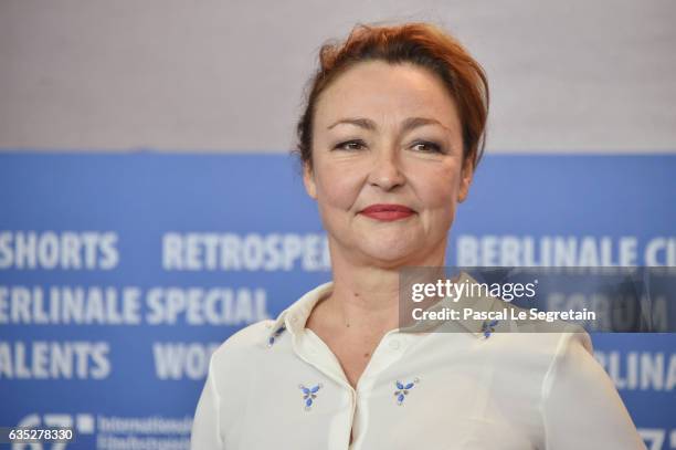 Actress Catherine Frot attends the 'The Midwife' press conference during the 67th Berlinale International Film Festival Berlin at Grand Hyatt Hotel...