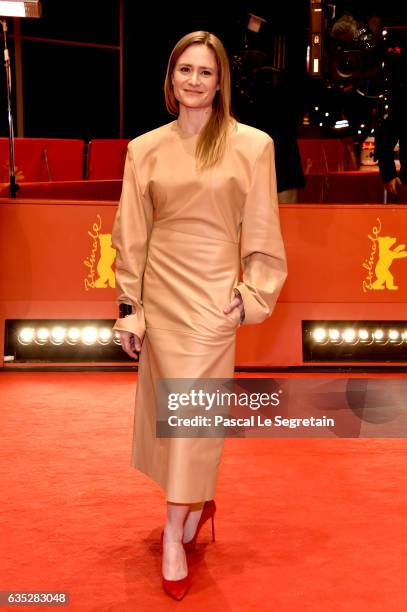 Jury member Julia Jentsch attends the 'Beuys' premiere during the 67th Berlinale International Film Festival Berlin at Berlinale Palace on February...