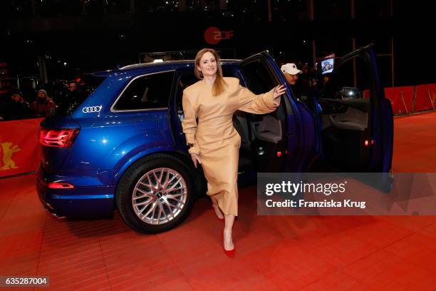 Jury member Julia Jentsch arrives at the 'Beuys' premiere during the 67th Berlinale International Film Festival Berlin at Berlinale Palace on...