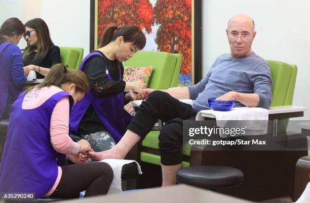 David Geffen is seen on February 13, 2017 in Los Angeles, CA.