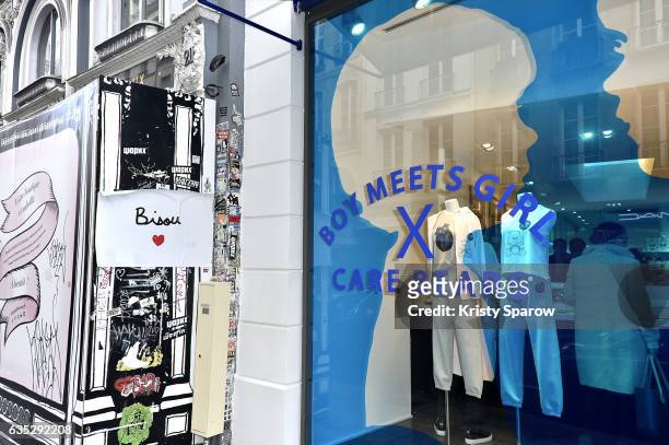 General veiw of atmosphere during the Boy Meets Girl x Care Bears Collection at Colette on February 14, 2017 in Paris, France.