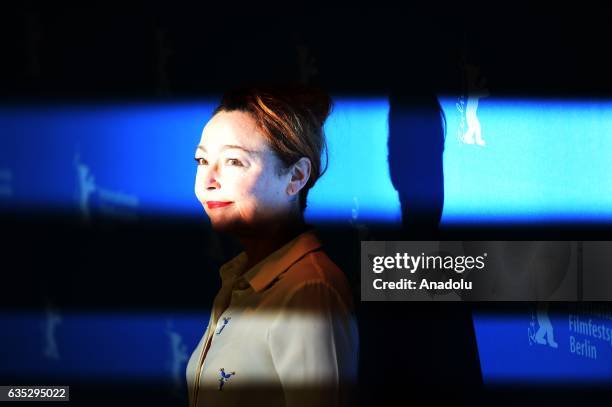 Actress Catherine Frot attends the photocall of "Sage femme" during the 67th Berlinale International Film Festival Berlin at Grand Hyatt Hotel in...