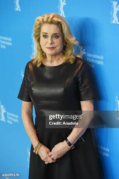 Actress Catherine Deneuve attends the photocall of "Sage femme" during the 67th Berlinale International Film Festival Berlin at Grand Hyatt Hotel in...