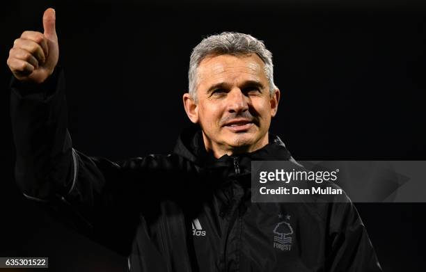 Gary Brazil, Caretaker Manager of Nottingham Forest looks on prior to the Sky Bet Championship match between Fulham and Nottingham Forest at Craven...