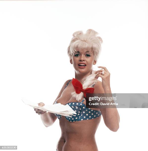 Actress Jayne Mansfield poses for a portrait in 1964 in New York City, New York.