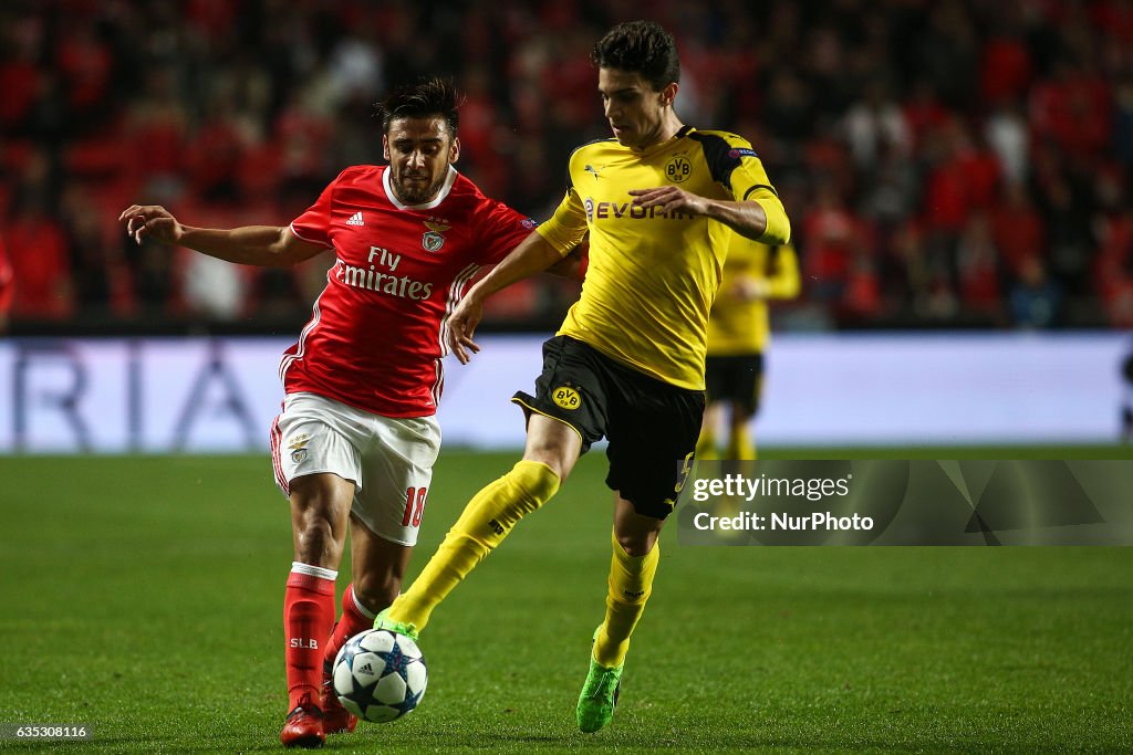 SL Benfica v Borussia Dortmund - UEFA Champions League Round of 16: First Leg