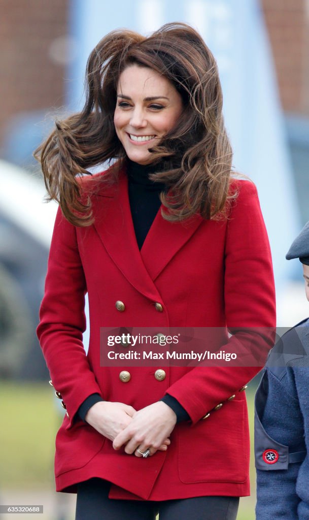 The Duchess Of Cambridge Visits The RAF Air Cadets At RAF Wittering