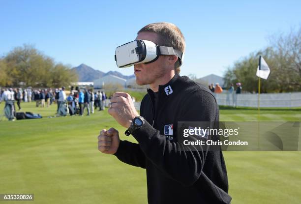 Peter Malnati works with Virtual Reality cameras at the Waste Management Phoenix Open, at TPC Scottsdale on February 2, 2016 in Scottsdale, Arizona.