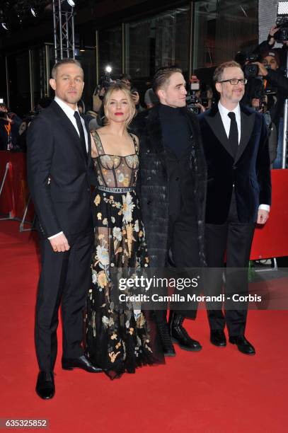 Charlie Hunnam, Sienna Miller, Robert Pattinson and James Gray attend the 'The Lost City of Z' premiere during the 67th Berlinale International Film...