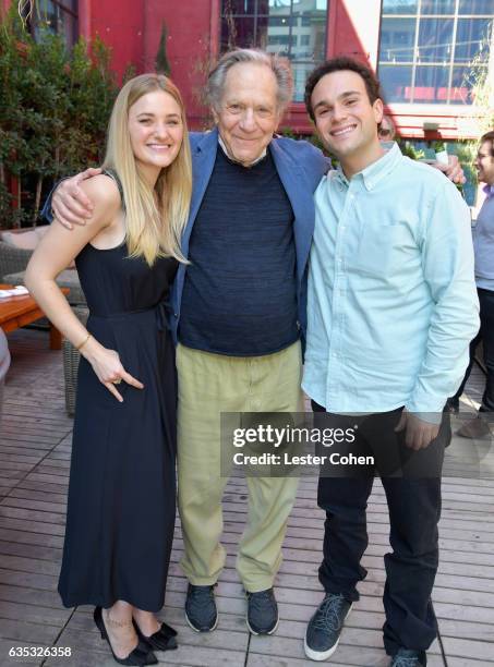 Michalka, George Segal and Troy Gentile attend George Segal's star ceremony on the Hollywood Walk of Fame on February 14, 2017 in Los Angeles,...