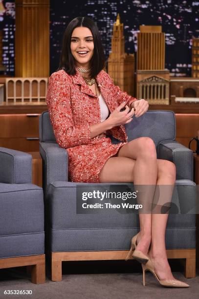 Kendall Jenner Visits "The Tonight Show Starring Jimmy Fallon" at Rockefeller Center on February 14, 2017 in New York City.